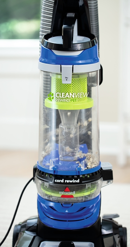 Bissell CleanView 2490 Vacuum Cleaner, Multi-Level Filter, 25 ft L Cord, Red/Silver