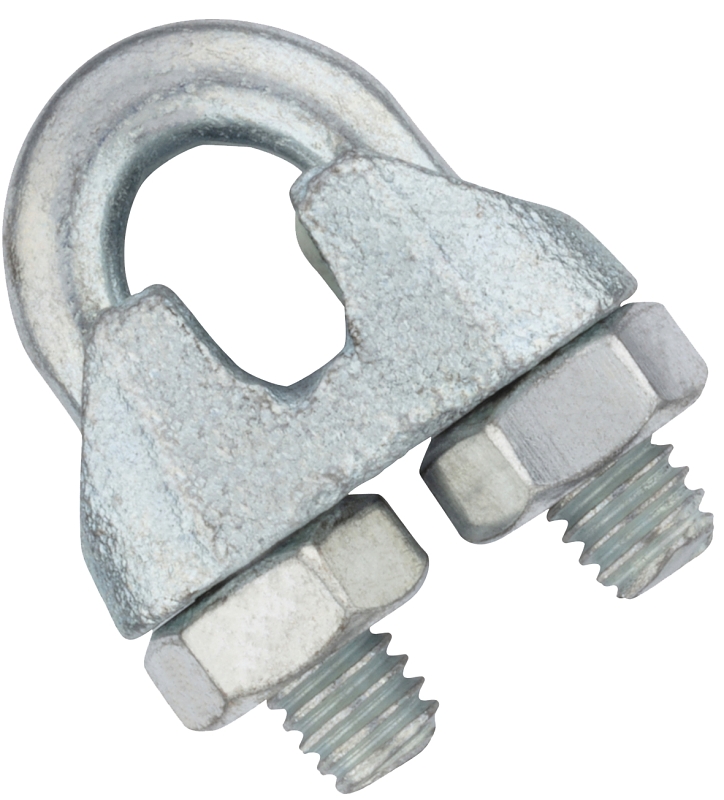 NATIONAL HARDWARE N889-015 WIRE CABLE CLAMP, 1/4 IN DIA CABLE, 1-7/32 IN L,  MALLEABLE IRON/STEEL #VORG2051597, N889-015