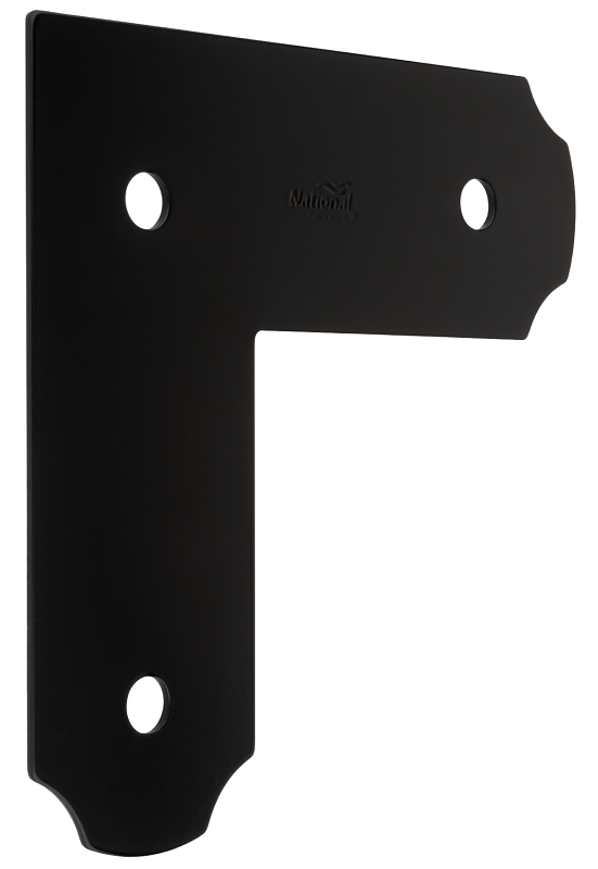 National Hardware N800-014 L-Strap Tie, 8-1/4 in L, 8-1/4 in W, Steel, Storm Shine Powder-Coated