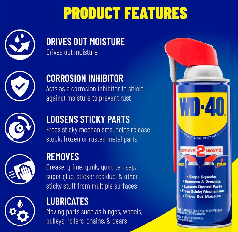WD-40 SMART STRAW 490057 Lubricant, 12 oz, Aerosol Can, Liquid