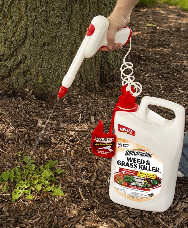 Spectracide HG-96371 Weed and Grass Killer, Liquid, Amber, 1.33 gal Can, Mild Aromatic