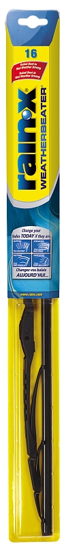 Rain-X Weatherbeater 79816 Wiper Blade, Spine Blade, 16 in L Blade, Rubber/Steel