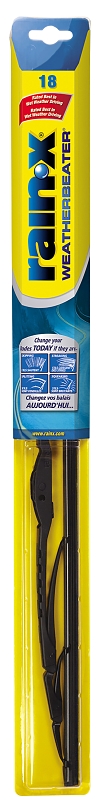 Rain-X Weatherbeater 79818 Wiper Blade, Spine Blade, 18 in L Blade, Rubber/Steel