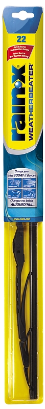 Rain-X Weatherbeater 79822 Wiper Blade, Spine Blade, 22 in L Blade, Rubber/Steel