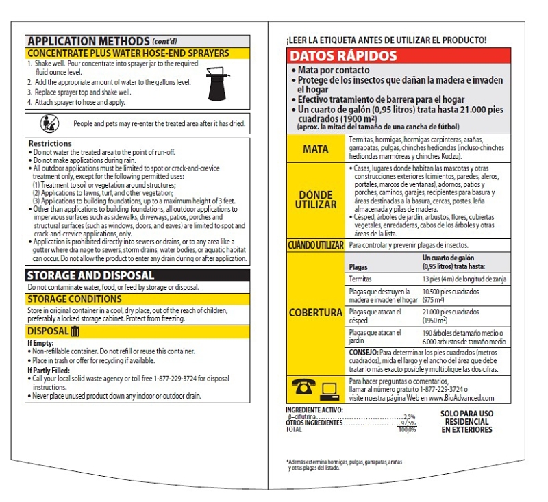 BioAdvanced 700310B Ant and Termite Killer, Liquid, Brush, Spray Application, 32 oz Bottle