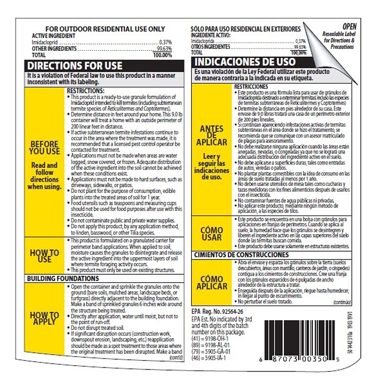 BayerAdvanced 700350A Termite Killer, Granular, Sprinkle Application, 9 lb