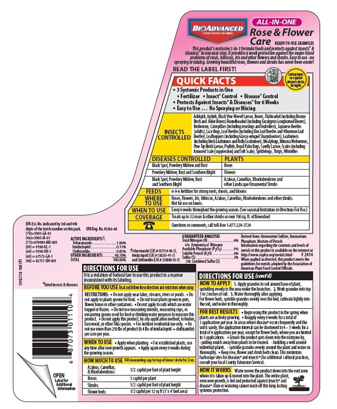 BioAdvanced 701110A Rose and Flower Fertilizer, 4 lb, Granular, 6-9-6 N-P-K Ratio