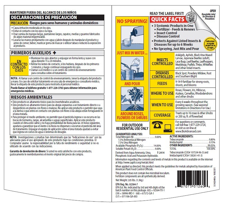 BioAdvanced 701260B Rose and Flower Care, Liquid, Spray Application, 32 oz Bottle