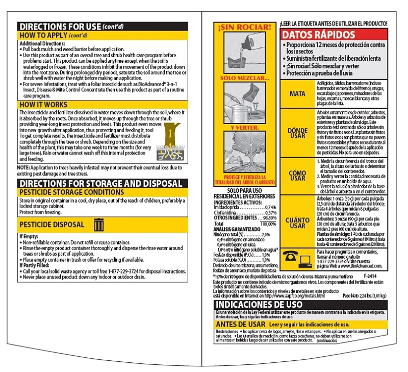 BioAdvanced 701810A Concentrated Tree and Shrub Protect and Feed II, Liquid, Green, 32 oz Bottle
