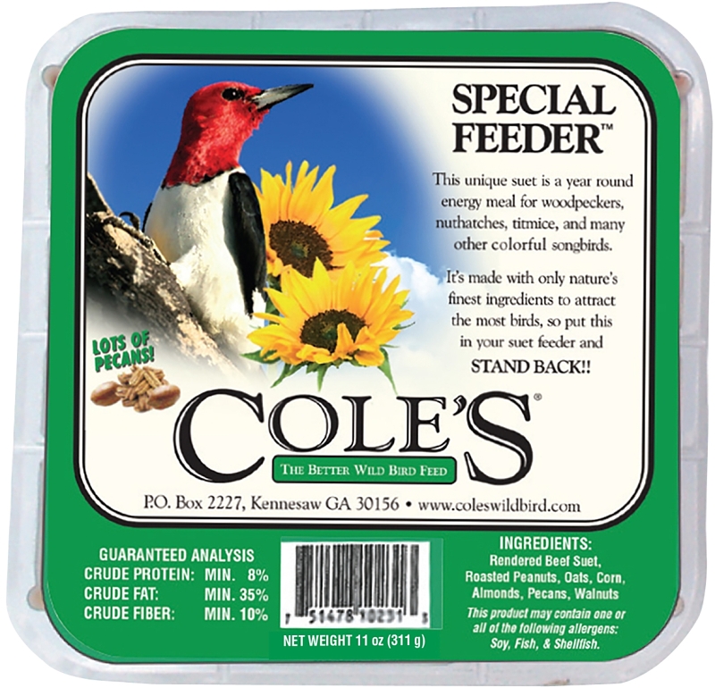 Cole's Special Feeder SFSU Suet Cake, 11 oz