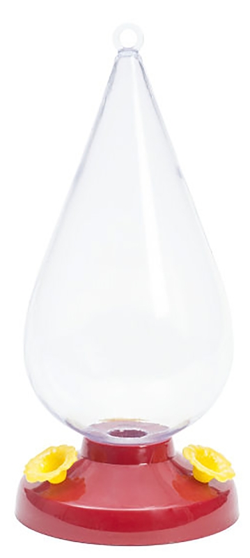 Perky-Pet 273 Bird Feeder, Dew Drop, 32 oz, 3-Port/Perch, Acrylic, Clear