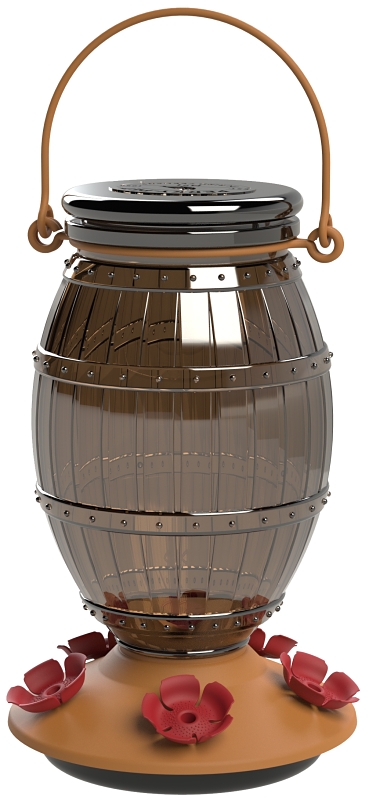 Perky-Pet 9106-2 Bird Feeder, 36 oz, Nectar, 5-Port/Perch, Glass, 8-3/4 in H
