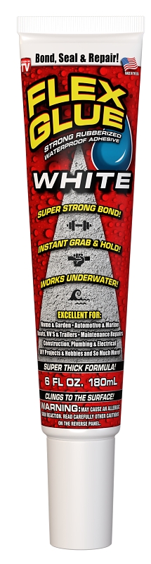 Flex Glue GFSTANC06 Construction Adhesive, White, 6 oz, Tube