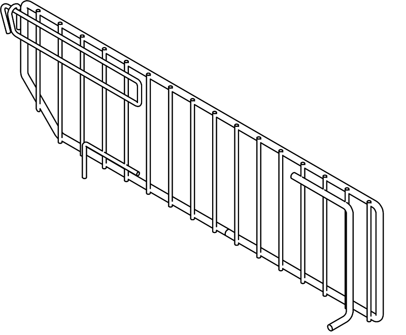 DIVIDER WIRE SINGLE CHRM 15IN