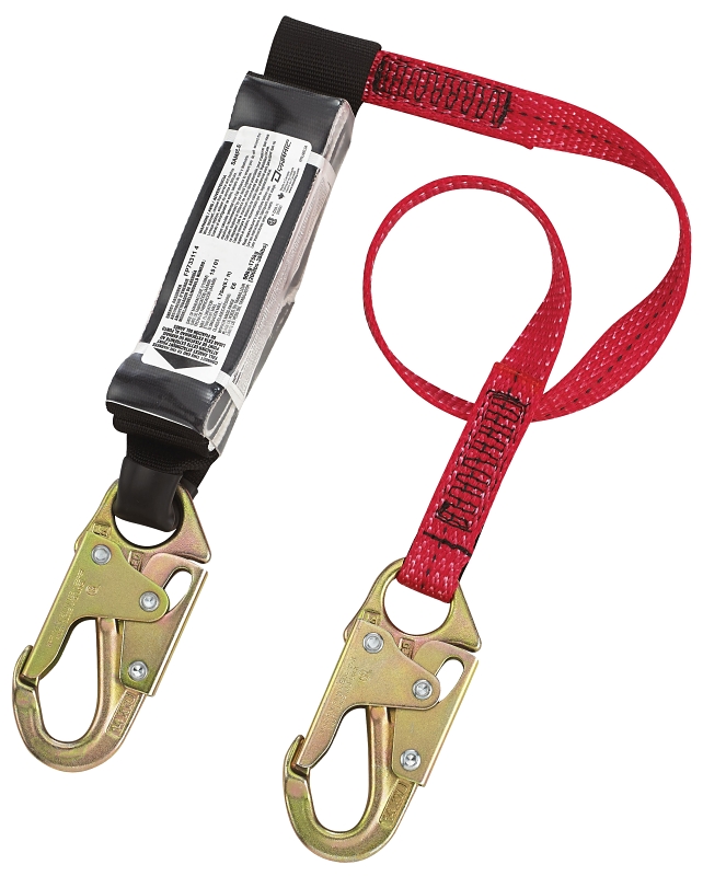 PIP FP73311/4 Dyna-Pak Web Lanyard, 132 to 352 lb, 4 ft L Line, Polyester Line, 1-Leg, Snap Harness Hook, Snap
