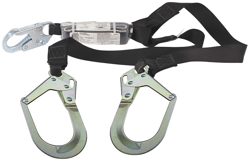 PIP FP7461336 PIP FP759133/6 Dyna-Yard Lanyard, 132 to 352 lb, 6 ft L Line, Polyester Line, 2-Leg, Snap Harness Hook