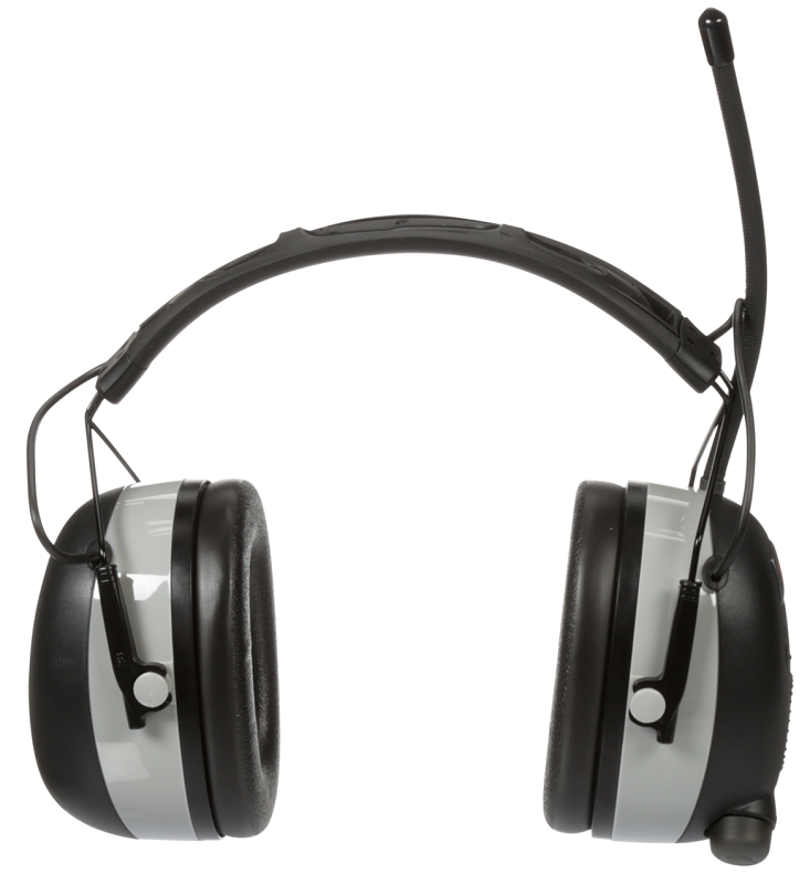 3M Worktunes 7100097024 Wireless Hearing Protector, 24 dB NRR, AM/FM Radio Band, Black/Silver