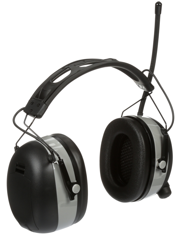 3M Worktunes 7100097024 Wireless Hearing Protector, 24 dB NRR, AM/FM Radio Band, Black/Silver