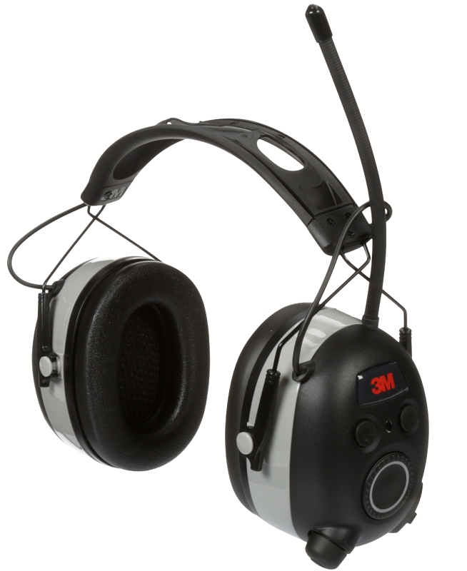 3M Worktunes 7100097024 Wireless Hearing Protector, 24 dB NRR, AM/FM Radio Band, Black/Silver