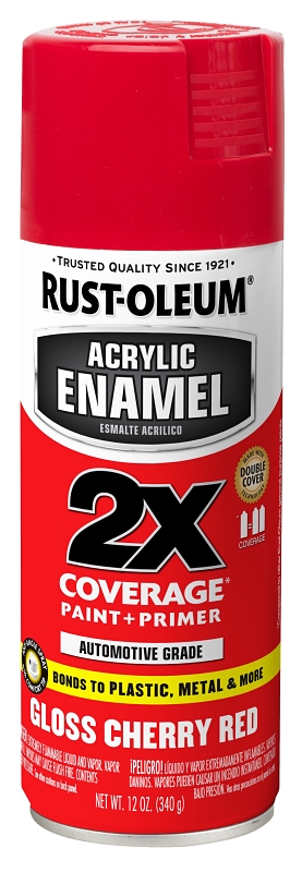 Rust-Oleum 271920 Automotive Spray Paint, Oil Base, Gloss, Red, 12 oz Can