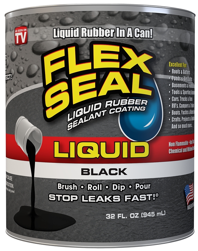 Flex Seal LFSBLKC32 Rubberized Spray Coating, Black, 32 oz, Can