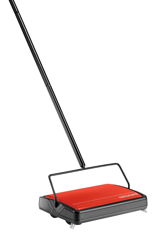 Bissell Refresh 2483 Carpet and Floor Manual Sweeper, 9-1/2 in W Cleaning Path, Orange
