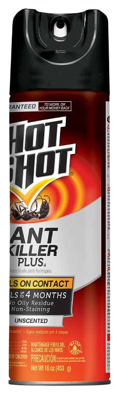 Hot Shot 4480-9 Ant Killer Plus, Liquid, Spray Application, 16 oz, Aerosol Can