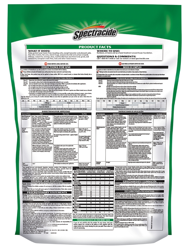 Spectracide Triazicide 96202 Insect Killer, Solid, 35.2 lb Bag