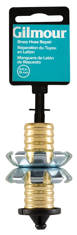 Gilmour 800344-1001 Heavy-Duty Clinch Hose Mender, 3/4 in, Brass