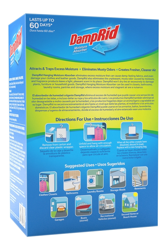 DampRid FG83LV Moisture Absorber, 14 oz, Pellet, Lavender Vanilla