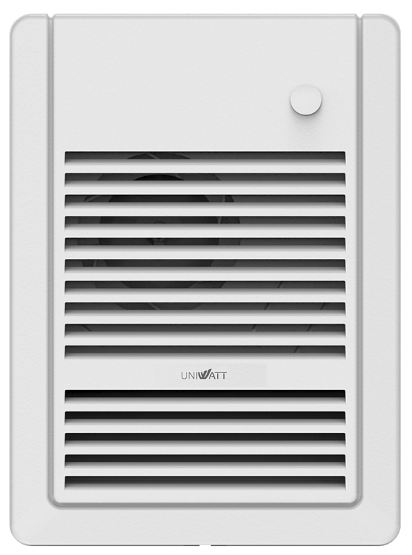 Uniwatt UHF Series UHF1002WCW Heater, 4.2 A, 208/240 V, 750, 1000 W, Fan-Forced Heater, White, 3413 Btu BTU