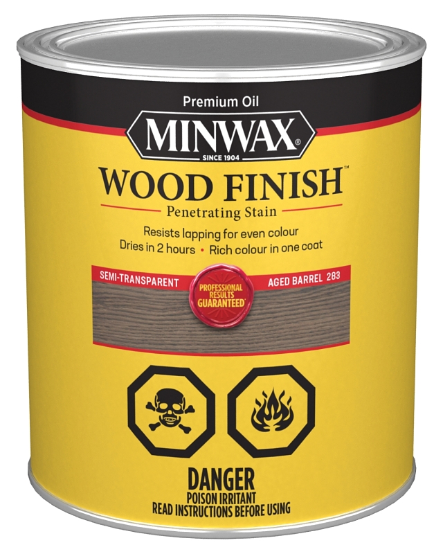 Minwax 701054444 Interior Wood Stain, Aged Barrel, Liquid, 1 qt