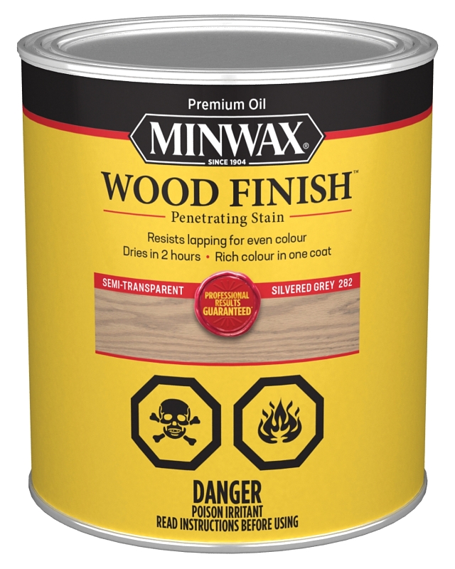Minwax 701024444 Interior Wood Stain, Silvered Gray, Liquid, 1 qt