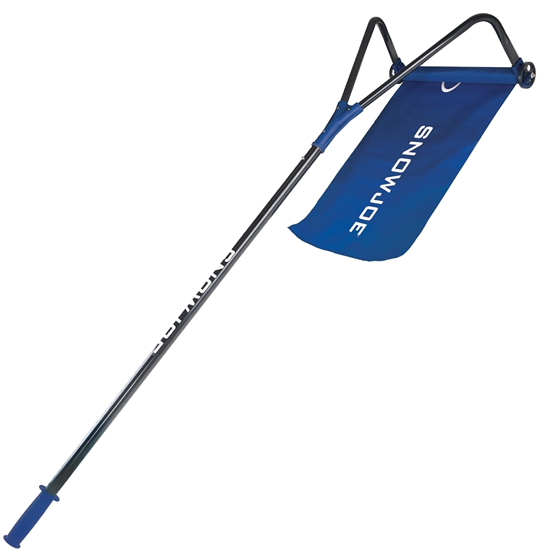 Snow Joe RJ208M Snow Removal Roof Rake, 15 in L Blade, Polyester Blade, Rubber Handle, 50 in L