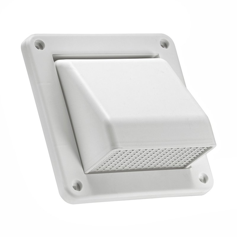 Lambro 604W Air Intake Louver Vent, 4 in L, 6 in W, Plastic, White # ...