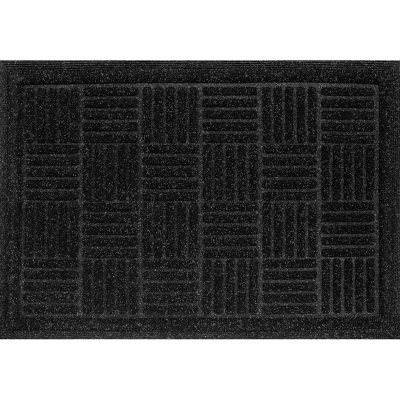 Multy Home 1000040 Anti-Fatigue Mat, 3 ft L, 3 ft W, Flow-Through Pattern, Polyester/Vinyl Rug, Black