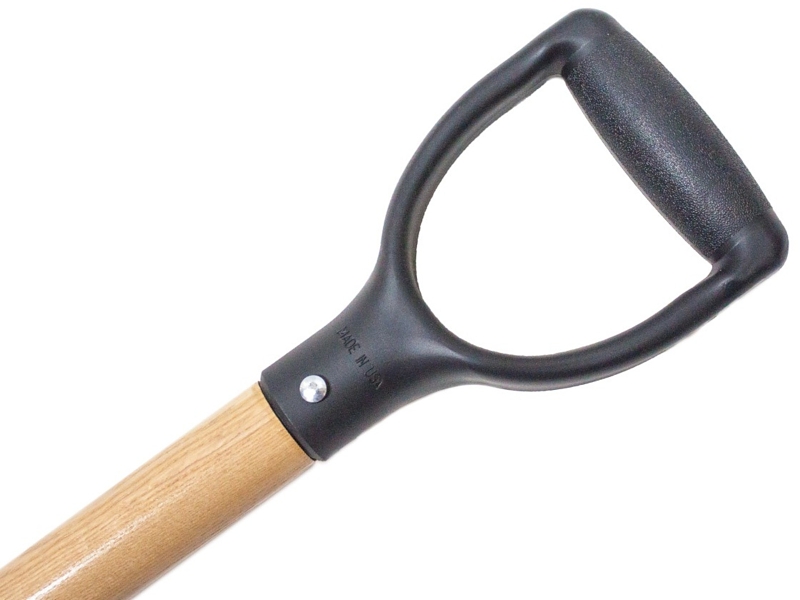 BULLY Tools 52520 Shovel, Square Point, 46 in OAL, 14 ga, Steel Blade, Hardwood Handle, D-Grip Handle