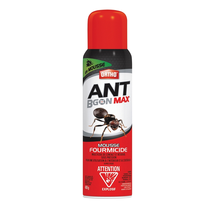 Ortho ANT B Gon Max 0213510 Ant Killer, Foam, Spray Application, Indoor, Outdoor, 400 g Aerosol Can