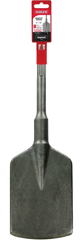 Diablo DMAMXCH1080 Asphalt Cutter, 5 in W Tip, Chisel Tip, SDS Max Shank, 15 in OAL