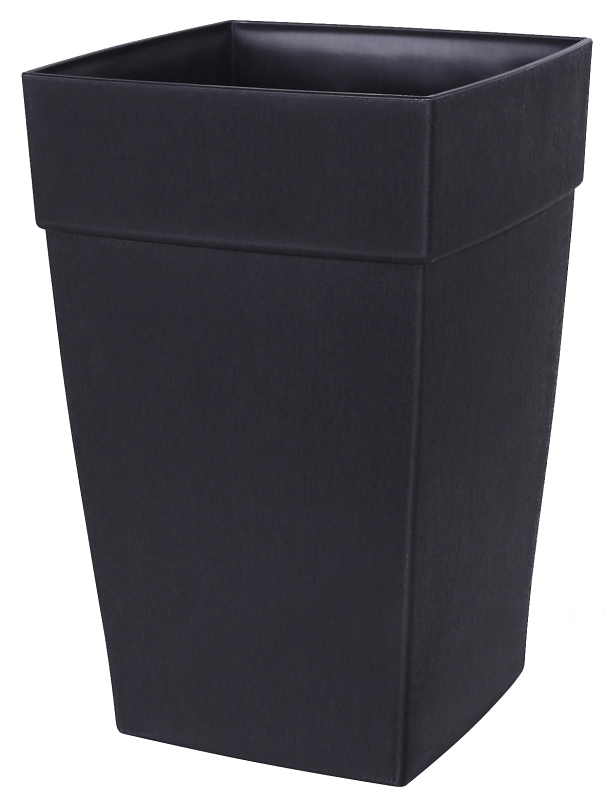 DCN 3516-36 Planter, 24 in H, 16 in W, Thermoplastic, Black