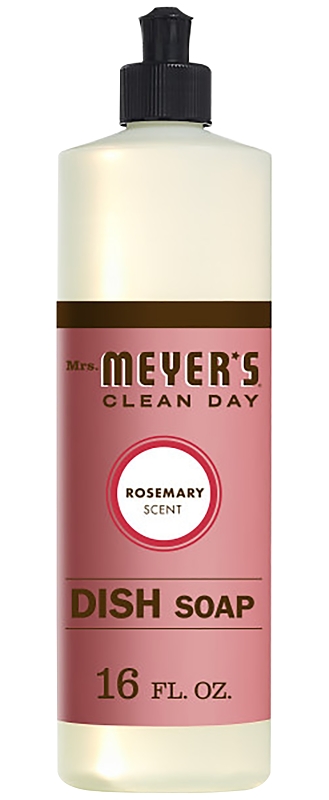 Mrs. Meyer's 17451 Dish Soap, 16 oz, Liquid, Rosemary, Colorless