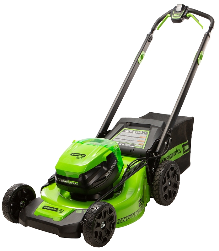 Greenworks 2533402 Lawn Mower, Battery Included, 2.5 Ah, 80 V, 21 in W ...