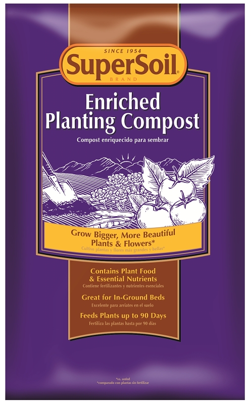 SuperSoil 75452490 Enriched Planting Compost, Solid, 2 cu-ft, Bag
