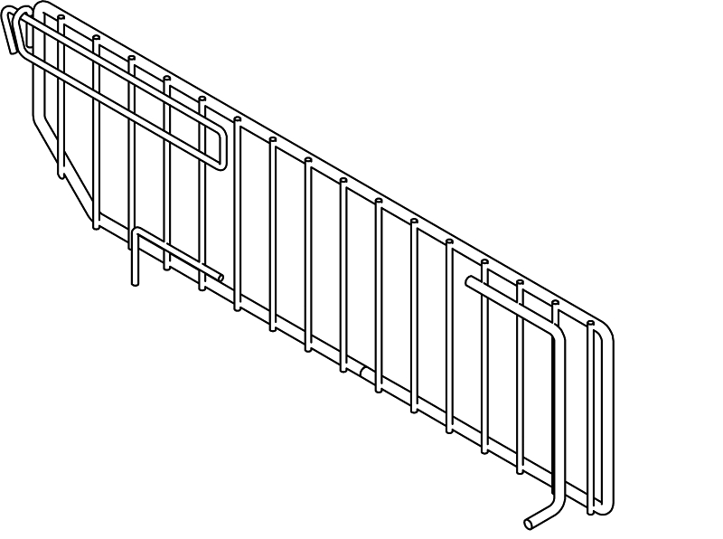 DIVIDER WIRE SINGLE CHRM 17IN