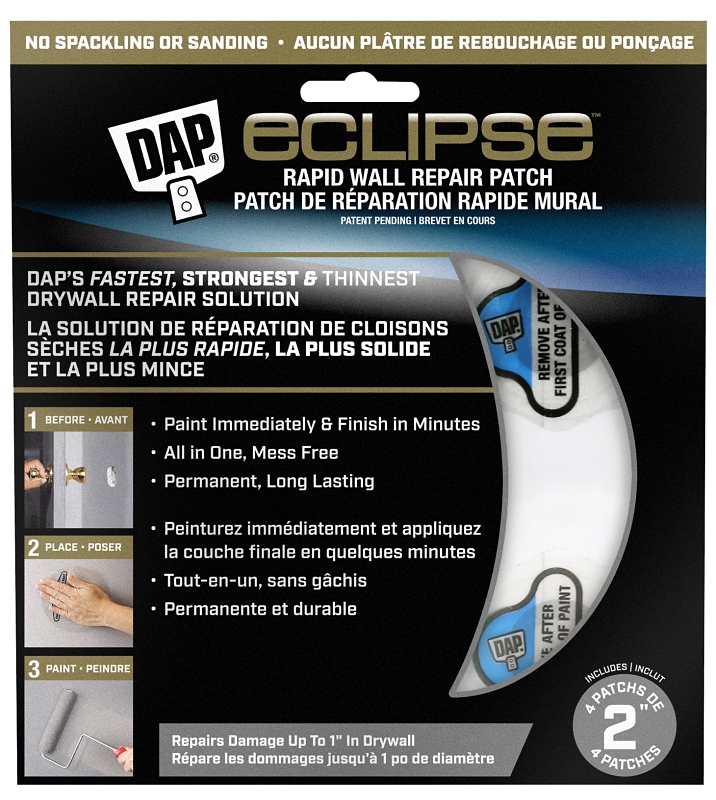 DAP 7079874902 Rapid Wall Repair Patch, 2 in Dimensions, White