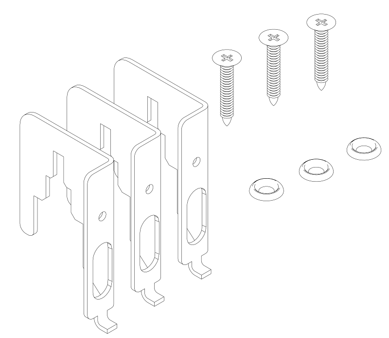 madix EPPMVDB Extended Pegboard Bracket, Galvanized, For: VDBNP-(NW)(ND) Vertical Divider Bar