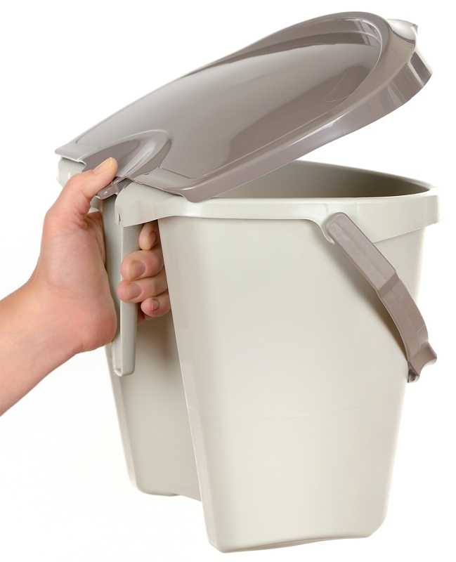 USD Global IPL 6022441001W01 Kitchen Composter, 9 in OAW, 9 in OAD, 11 in OAH, 7 L Capacity, Polypropylene, Beige/Brown