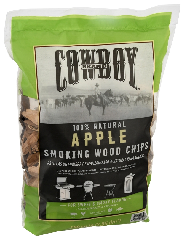 Cowboy 51312T Series Smoking Chip, Apple, 12 in L, Wood, 180 cu-in