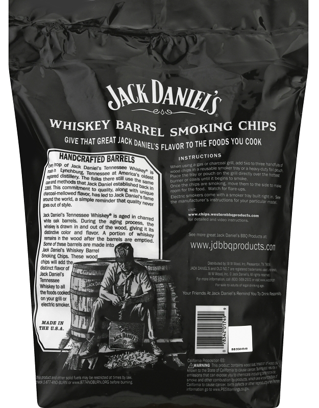 Jack Daniel's 1749 Smoking Chips, Wood, 180 cu-in Bag