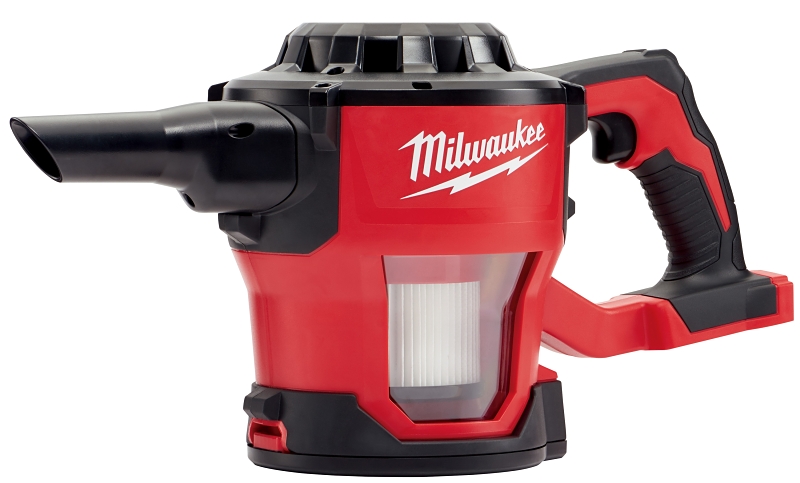 Milwaukee M18 0882-20 Compact Vacuum, 0.3 gal Vacuum, 40 cfm Air, 81 dB, 5 Ah, Black/Red Housing